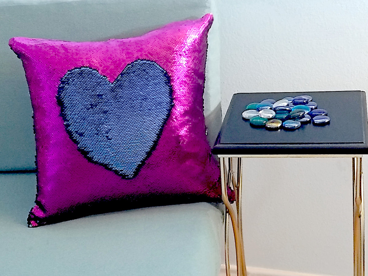 Two way hot sale sequin cushion