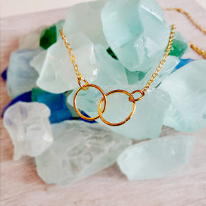 Interlocking Circles Necklace "Connection"