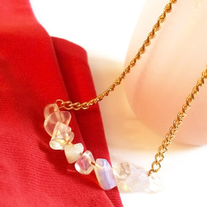 Dayglow Genuine Opal Bar Necklace